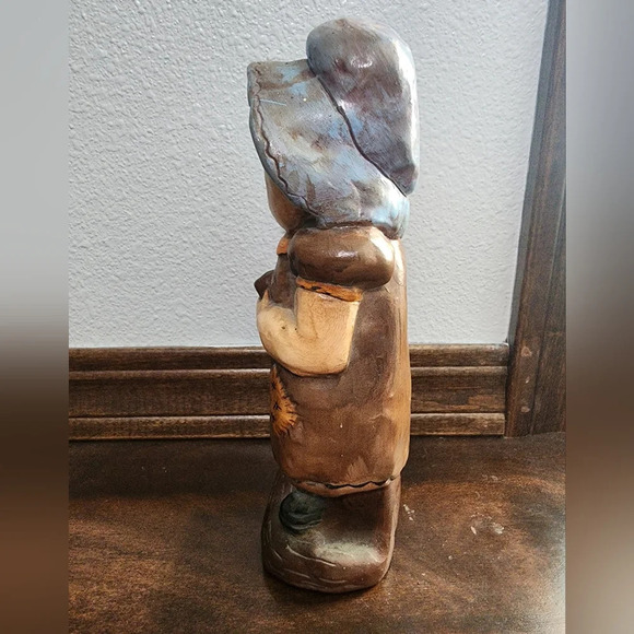 Vintage NapcoWare Country Cousins Lady - Papier Mache Bank 8.5” Tall - Picture 2 of 5